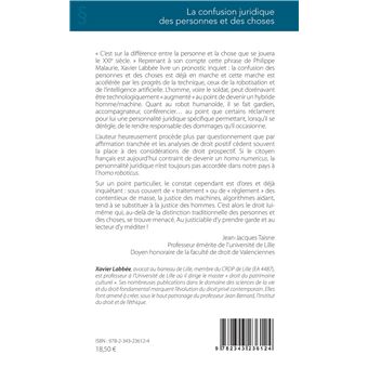 La confusion juridique des personnes et des choses