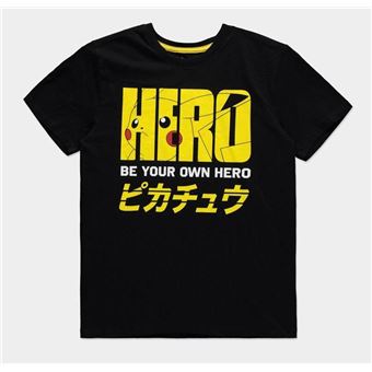 T-shirt homme Pokémon Pikachu Be Your Own Hero noir taille S