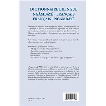 Dictionnaire bilingue ngàmbáye - français français -  ngàmbáye