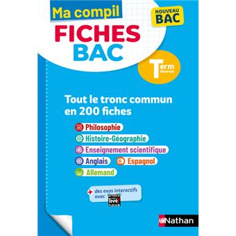 Ma Compil Fiches BAC Terminale Tronc commun