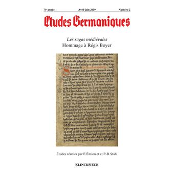 Études germaniques - N°2/2019