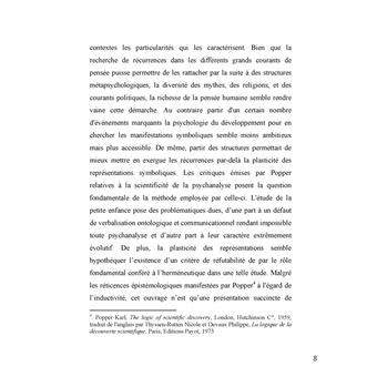 La manifestation de structures métapsychologiques dans des symboliques contextualisées