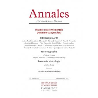 Annales. Histoire Sciences Sociales, n° 1/2022