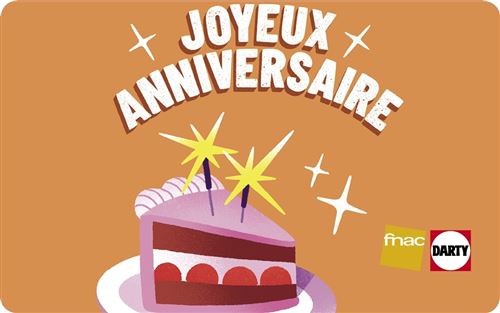 E-carte cadeau Fnac Darty Anniversaire 125E