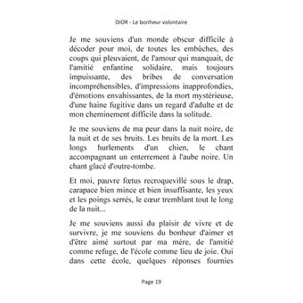 DIOR - Le bonheur volontaire