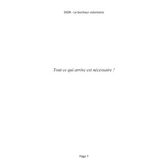 DIOR - Le bonheur volontaire