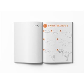 Mes 300 modèles à dessiner en pas à pas spécial dinosaures - Dessins étape par étape