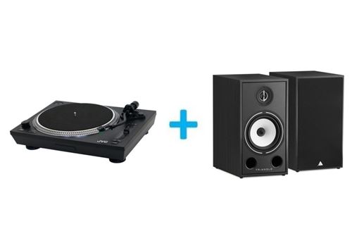Pack Platine Vinyle Jvc Al-F85B + 2 Enceintes Amplifiées Triangle Borea Br03