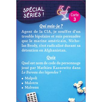 Apéro-cartes, spécial séries
