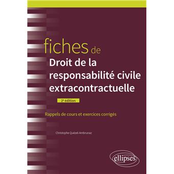 Fiches De Droit De La Responsabilit Civile Extracontractuelle Jour