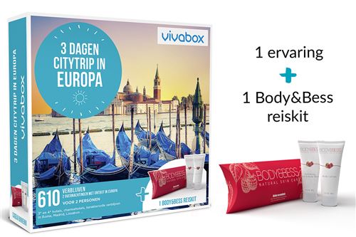 Cadeaubox Vivabox 3 dagen citytrip in Europa