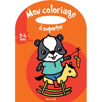 Mon coloriage à emporter (2-4 ans) (Blaireau/Cheval à bascule)