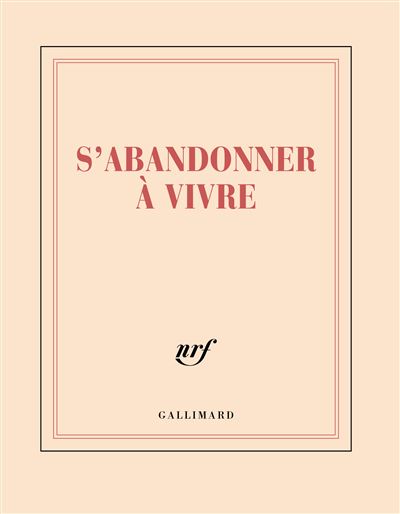 Carnet carre ligne s'abandonner a vivre