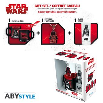 Coffret Verre + Porte-Clés + Mini Mug Star Wars