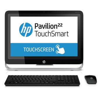 HP Pavilion TouchSmart 22-h070ef - Alles-in-één Core i5 4570T / tot 3.6 GHz - RAM 4 GB - HDD 2 TB - DVD SuperMulti - HD Graphics 4600 - Gigabit Ethernet - Win 8.1 64 bits - monitor: LED 21.5" 1920 x 1080 (Full HD) Multi-Touch - 1