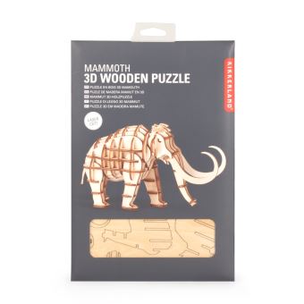 Puzzle 3D en bois Kikkerland Mammouth