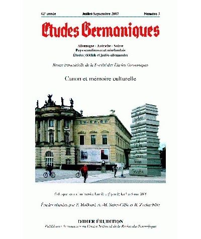 Études germaniques - N°3/2007