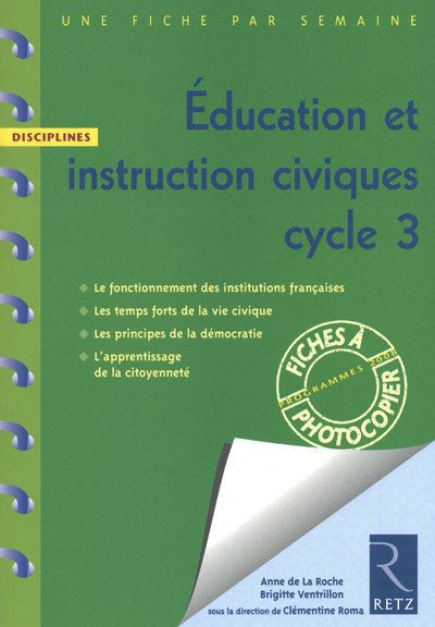 Education Et Instruction Civiques Broché Anne La Roche Anne De La Roche Clémentine Roma 6941