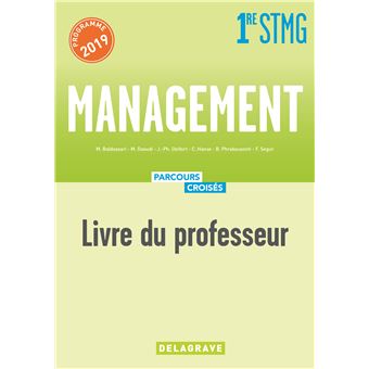 Management 1re STMG (2019) - Manuel - Livre du professeur