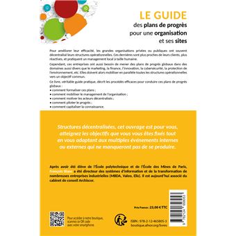Le guide des plans de progrès pour une organisation et ses sites
