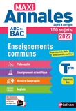 Tout en un Annales BAC 2022 - CC Terminale - Corrigé