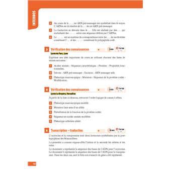 Interros des Lycées - SVT 1re