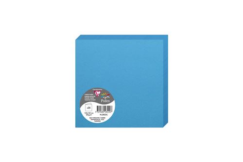 Pack de 25 cartes pliées Pollen 135 x 135 mm Turquoise
