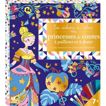 Princesses de contes à pailleter et dorer  - boîte avec accessoires