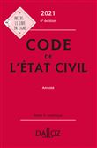 Code de l'état civil 2021, annoté