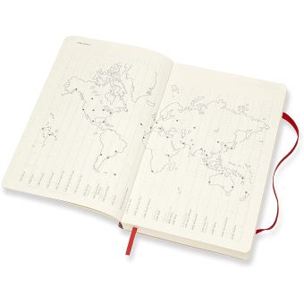 Agenda 2020 Journalier Grand Format Rouge Souple