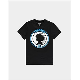 T-shirt homme badge Captain Tsubasa noir taille S