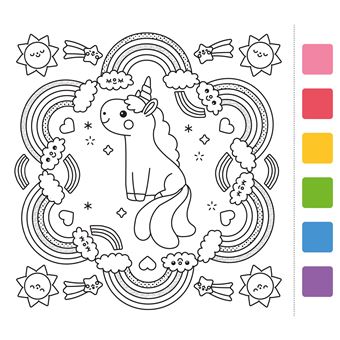 Cartes à peindre - Licornes