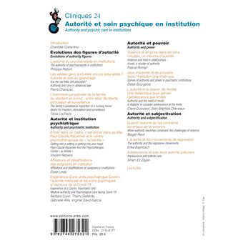 Cliniques 24 - Autorité et soin psychique en institution