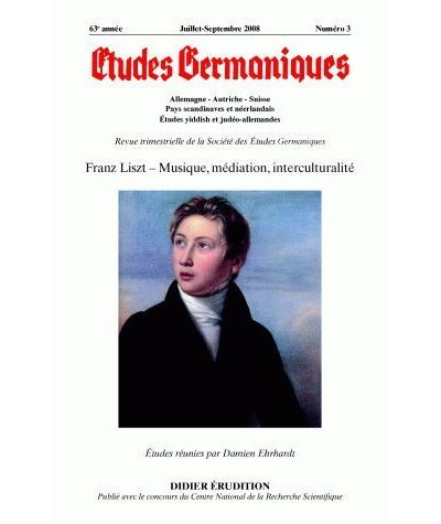 Études germaniques - N°3/2008
