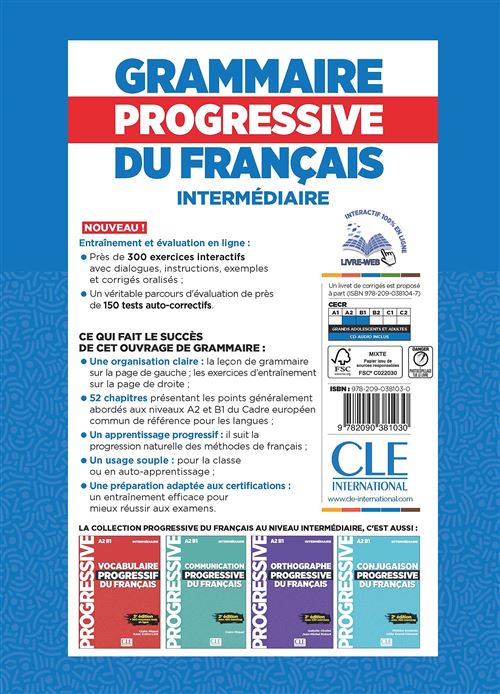 Grammaire progressive du français intermédiaire 4è édition