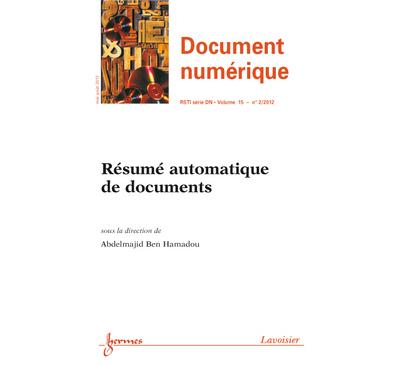 Resume automatique de documents document numerique rsti volu