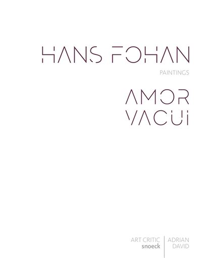 Amor Vacui (quadrilingue) - Hans Fohan - broché