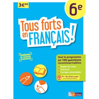 Tous Forts En Francais 6e Programme 2016 Broche Francoise Nicolas Frederique Vayssieres Achat Livre Fnac