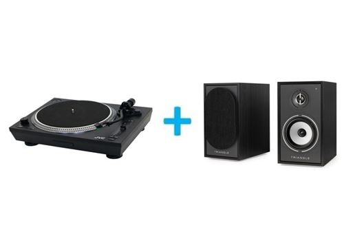 Pack vinyle JVC AL F85B + 2 enceintes amplifiées Triangle Borea BR02 Connect - vue 1