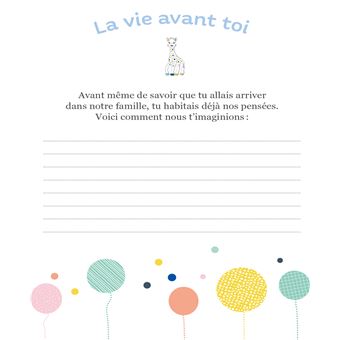 Le journal de mon bébé avec Sophie la girafe - Edition spéciale 60 ans