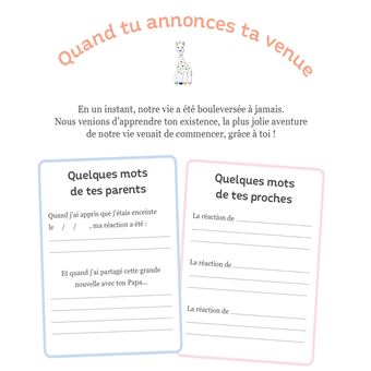 Le journal de mon bébé avec Sophie la girafe - Edition spéciale 60 ans