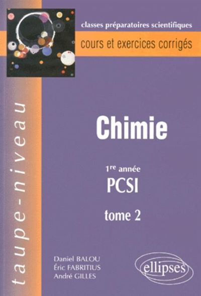 Chimie 1re année PCSI