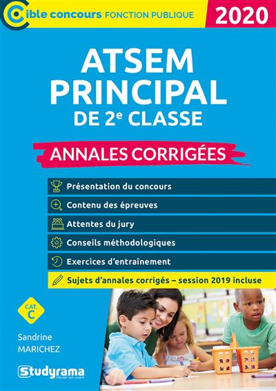 ATSEM principal de 2e classe Annales corrigées 2020 - Sandrine Marichez - broché