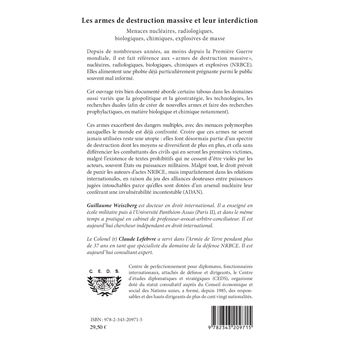 Les armes de destruction massive et leur interdiction