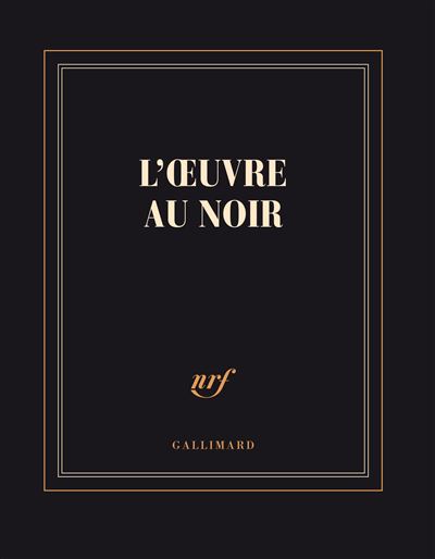 Carnet carre noir ligne l'oeuvre au noir
