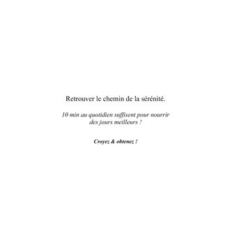 Retrouver le chemin de la sérénité