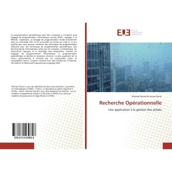 Recherche Opérationnelle - 1