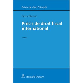 PRECIS DE DROIT FISCAL INTERNATIONAL