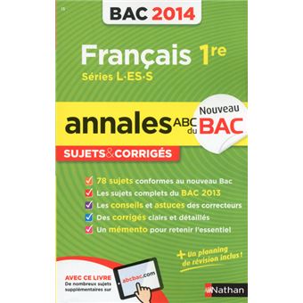 Annales ABC du BAC 2024 - Français 1re - Sujets et corrigés