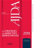 AJDA - Les chroniques des juridictions administratives
